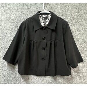 First option too Blazer Womens 20W Black 3/4 Sleeve Button Up Lined Jacket